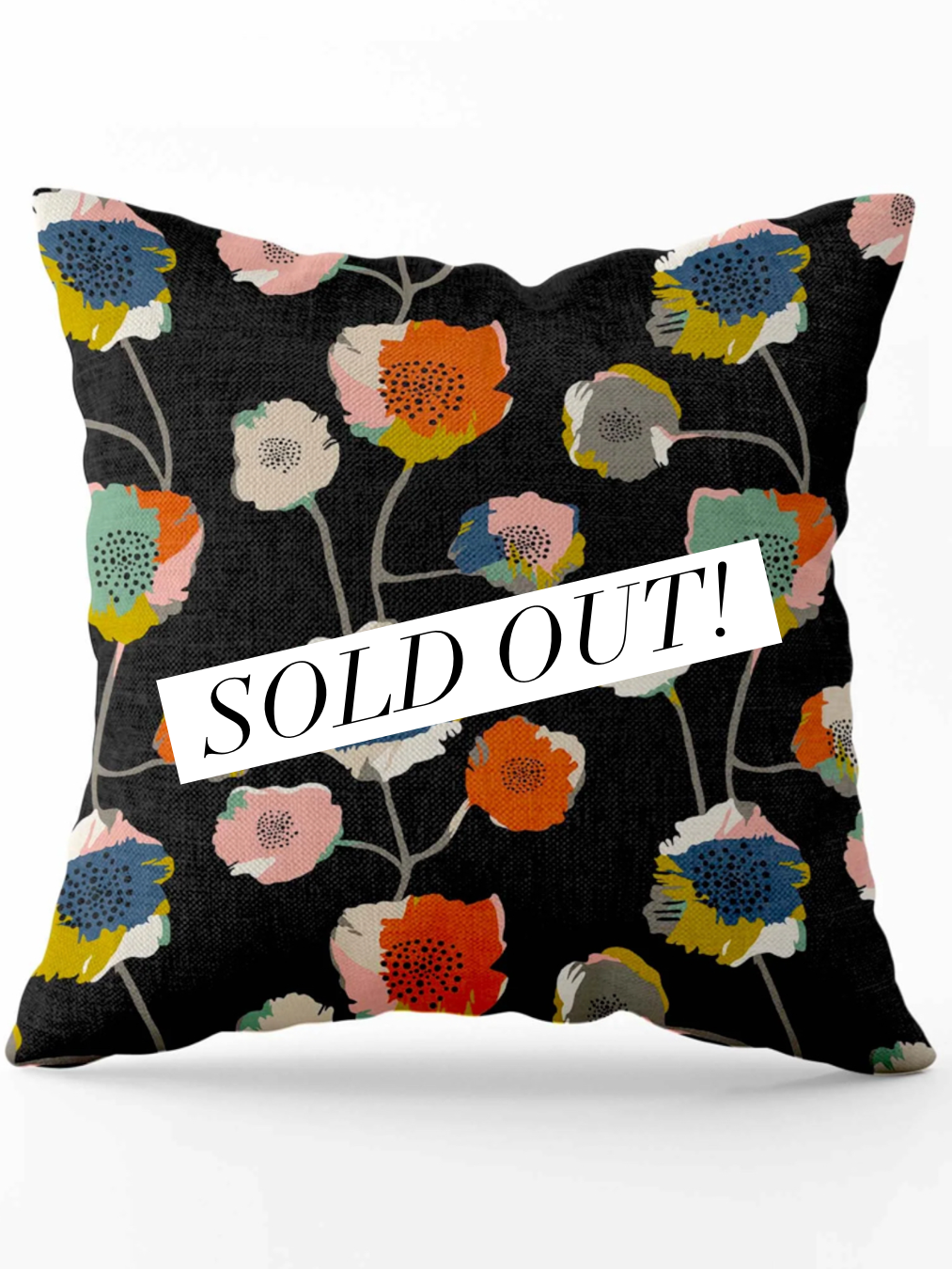 Waterpaint Floral Large Pillow