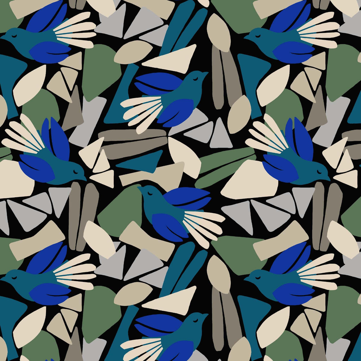 Bird Mosaic Wallpaper