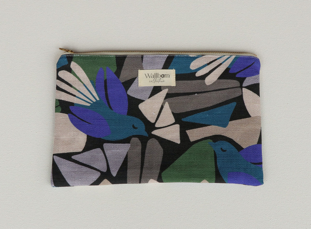 Bird Mosaic Zipper Pouches - Set of 2